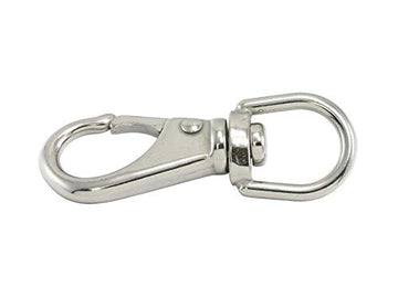 TC Stainless Steel Swiveling Round Eye Quick Snap, Hooks, Chain connectors, Carabiner Clips, Spring Link Snaps by Angelika & Sun